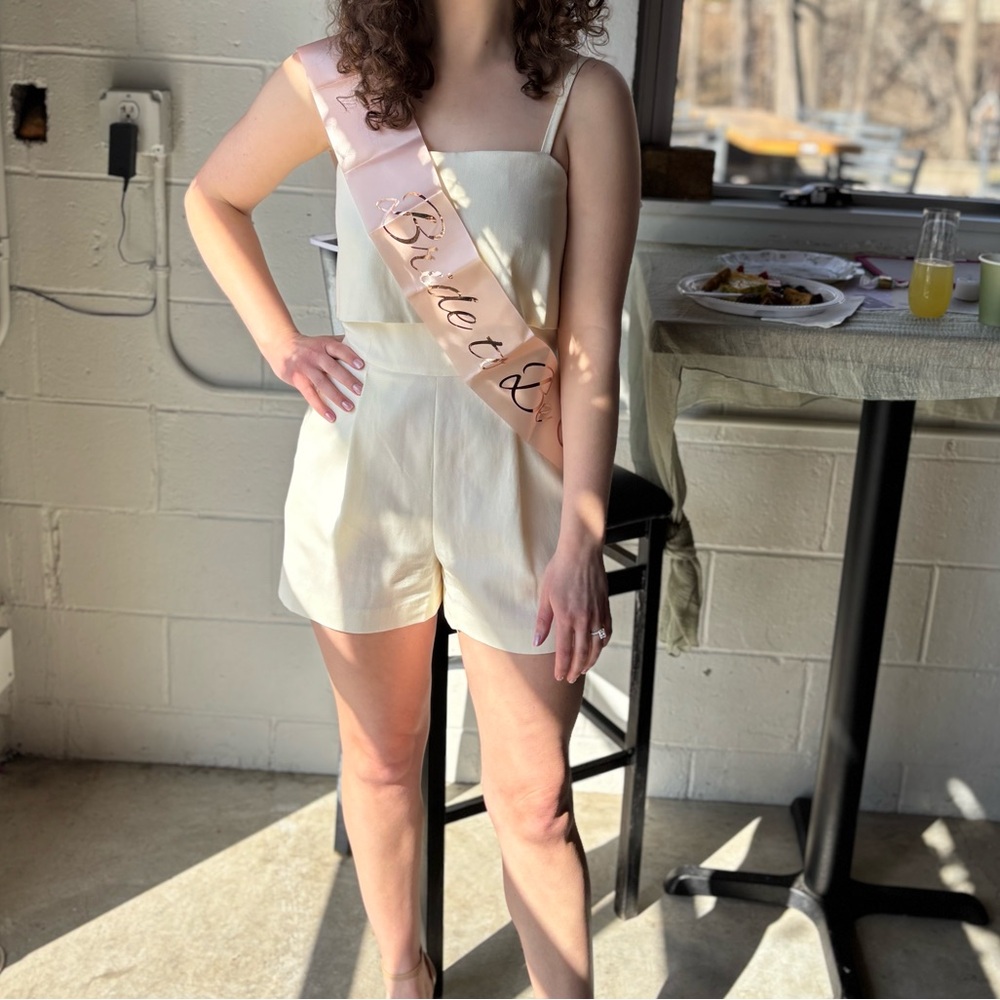 Club Monaco Ivory Sleeveless Romper